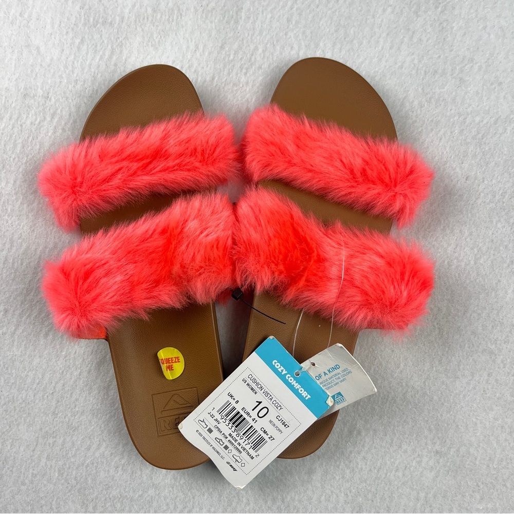 Reef Cushion Vista Cozy Size 10 NWT Neon Poppy CJ1847